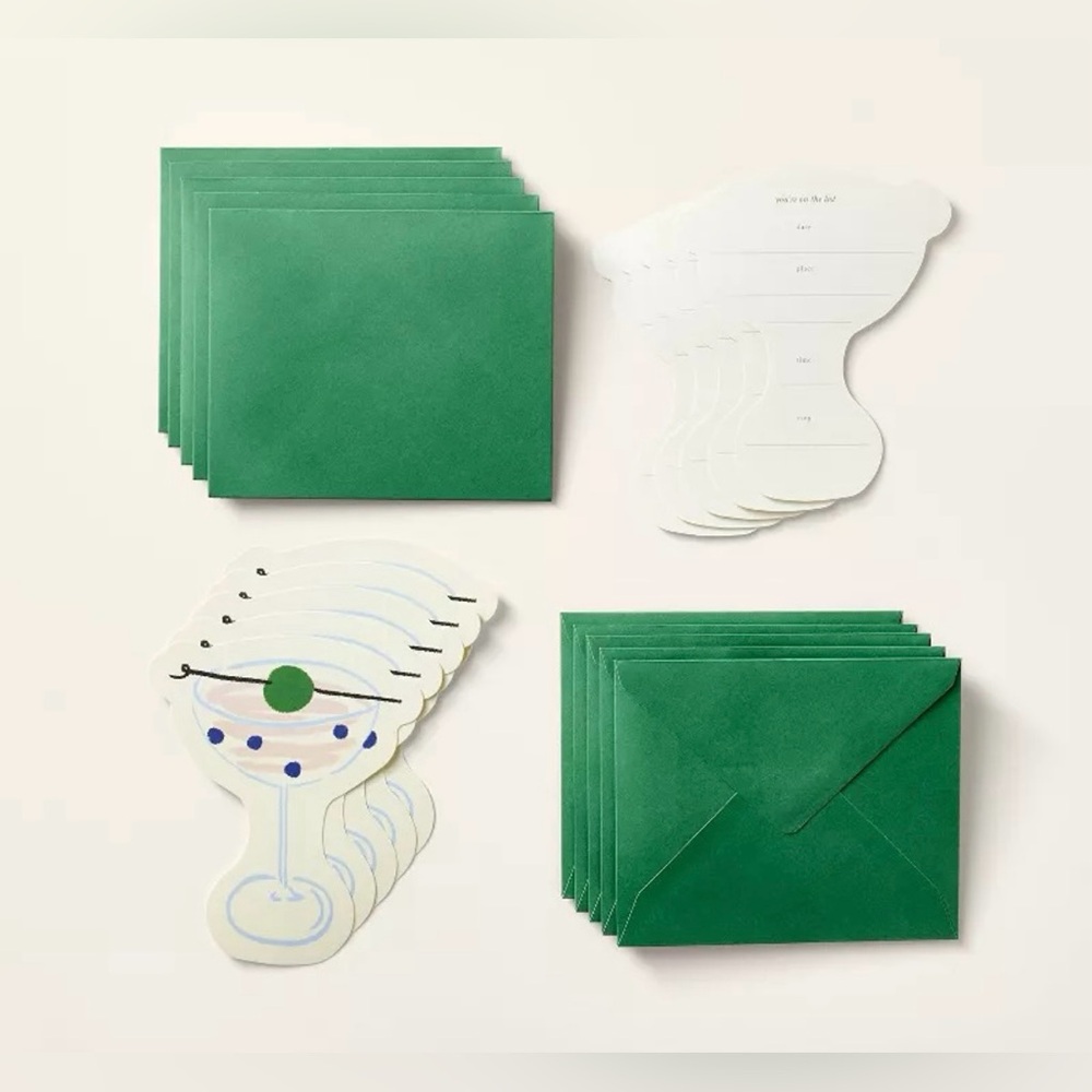 Kate Spade x Target Martini Party Invitations with Envelopes 20 piece Set - Picture 2 of 5
